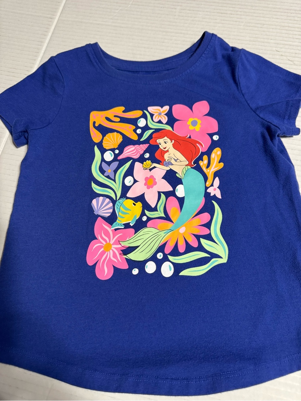 Disney The Little Mermaid Floral Graphic Tee
